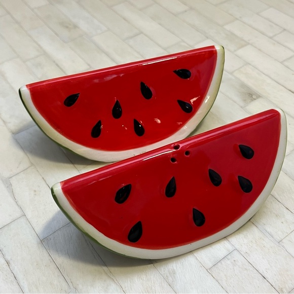 None Other - Watermelon Slice Salt and Pepper Shakers